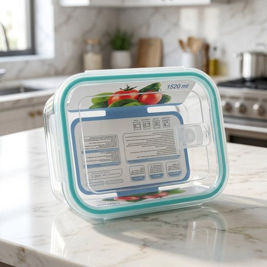 Glass Rectangular Tupperware 1520 ml